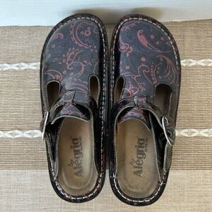 Alegria Donna Comfort Shoes Electric Paisley Orthotic Clog Size 37/6.5